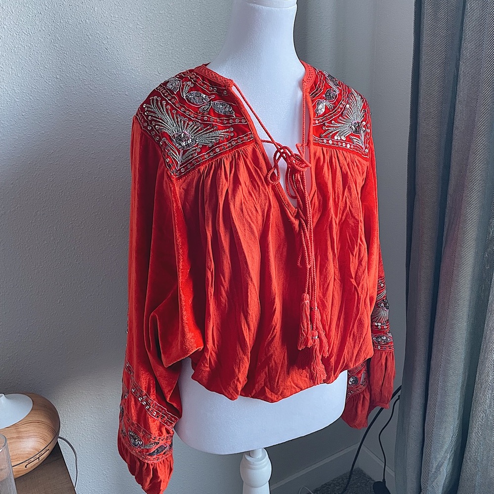 Sequin Red Top
